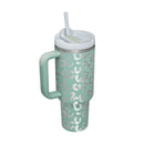 40 Oz Tumbler With Handle Straw Insulated, Stainless Steel Spill Proof Vacuum Coffee Cup Tumbler With Lid Tapered Mug Gifts For Valentine Lover Suitable For Car Gym Office Travel - Office Connect 2018