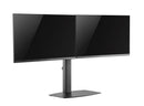 BRATECK 17''-27'' Dual Screen Vertical Lift Monitor Stand. Easy Gas Spring Switch for effortless Adjustment. Detachable VESA Plate. Tilt & Rotate, VESA 75x75, 100x100, Max Load: 12Kgs. Cable Management. - Office Connect 2018