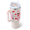 40 Oz Tumbler With Handle Straw Insulated, Stainless Steel Spill Proof Vacuum Coffee Cup Tumbler With Lid Tapered Mug Gifts For Valentine Lover Suitable For Car Gym Office Travel - Office Connect 2018
