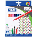 Milan Markers Fine Tip Pack 12 Assorted Colours - Office Connect 2018