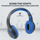 PROMATE Deep Base Bluetooth V5.0 Wireless Over-ear Headphones. Up to 5 Hours Playback, Built-in 200mAh Battery. 10m Operating Distance. Exceptional hi-res Driver Blue Colour. - Office Connect 2018