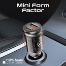 PROMATE 65W Quick Charging In-Car Adapter for Tablets & Smartphones. 65W PD USB-C Port for PC & Tablets, Quick Charge (QC) USB-A Port, Transparent Design, Super-Mini Small Adapter. - Office Connect 2018