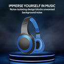 PROMATE Deep Base Bluetooth V5.0 Wireless Over-ear Headphones. Up to 5 Hours Playback, Built-in 200mAh Battery. 10m Operating Distance. Exceptional hi-res Driver Blue Colour. - Office Connect 2018