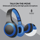 PROMATE Deep Base Bluetooth V5.0 Wireless Over-ear Headphones. Up to 5 Hours Playback, Built-in 200mAh Battery. 10m Operating Distance. Exceptional hi-res Driver Blue Colour. - Office Connect 2018