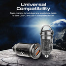 PROMATE 65W Quick Charging In-Car Adapter for Tablets & Smartphones. 65W PD USB-C Port for PC & Tablets, Quick Charge (QC) USB-A Port, Transparent Design, Super-Mini Small Adapter. - Office Connect 2018