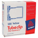 Avery Clip File Fastener Yellow 100 Pack - Office Connect 2018