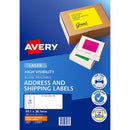 Avery Shipping Label L7163FO Flo Orange Laser 99.1x38.1mm 14up 25 Sheets - Office Connect 2018