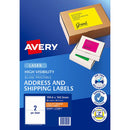 Avery Shipping Label L7168FO Fluoro Orange Laser 199.6x143.5mm 2 Up 10 Shts - Office Connect 2018