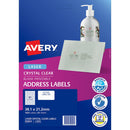 Avery Label L7551-25 Clear 65up 25 Sheets 38x21mm - Office Connect 2018