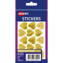 Avery Label Hearts Gold Medium 30 Pack - Office Connect 2018