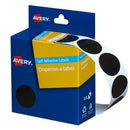 Avery Label Dispenser DMC24BL Black Round 24mm 500 Pack - Office Connect 2018