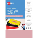 Avery Labels L7264 Salmon 32x94 A5 8up 10 Sheets - Office Connect 2018