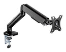 BRATECK Elegant 17"-32" Counter Balance Monitor Desk Mount. Max Load up to 9Kgs. VESA 75x75 & 100x100. Gas Spring with Matt Plastic Surface. Extend, Tilt & Swivel. Black Colour - Office Connect 2018