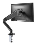 BRATECK Elegant 17"-32" Counter Balance Monitor Desk Mount. Max Load up to 9Kgs. VESA 75x75 & 100x100. Gas Spring with Matt Plastic Surface. Extend, Tilt & Swivel. Black Colour - Office Connect 2018