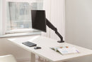 BRATECK Elegant 17"-32" Counter Balance Monitor Desk Mount. Max Load up to 9Kgs. VESA 75x75 & 100x100. Gas Spring with Matt Plastic Surface. Extend, Tilt & Swivel. Black Colour - Office Connect 2018