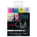 Uni Chalk Marker 8.0mm Chisel Tip 4 Pack PWE-8K - Office Connect 2018