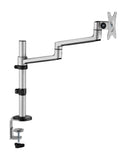 BRATECK 17"-32" Single Arm Premium Articulating Monitor Mount. Arm Extension 466mm, Built-in Cable Management, Detachable VESA Plate. Desk Clamp & Grommet Mounting Inc. Matte Grey Colour. - Office Connect 2018
