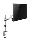 BRATECK 17"-32" Single Arm Premium Articulating Monitor Mount. Arm Extension 466mm, Built-in Cable Management, Detachable VESA Plate. Desk Clamp & Grommet Mounting Inc. Matte Grey Colour. - Office Connect 2018