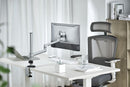 BRATECK 17"-32" Single Arm Premium Articulating Monitor Mount. Arm Extension 466mm, Built-in Cable Management, Detachable VESA Plate. Desk Clamp & Grommet Mounting Inc. Matte Grey Colour. - Office Connect 2018