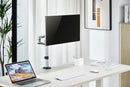 BRATECK 17"-32" Single Arm Premium Articulating Monitor Mount. Arm Extension 466mm, Built-in Cable Management, Detachable VESA Plate. Desk Clamp & Grommet Mounting Inc. Matte Grey Colour. - Office Connect 2018