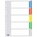 FM Indices A4 5 Tab Coloured Polyprop - Office Connect 2018