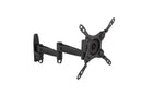 BRATECK 13"-42" Anti-Theft Full- Motion Monitor/TV Wall Mount. Anti- Theft Locking Hole for Additional Security (Padlock Required). Max VESA 200x200. Max Load 20kgs. Max Arm Extension 417mm. Black Colour. - Office Connect 2018