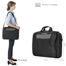 EVERKI Advance Briefcase 17.3'', Separate zippered accessory pocket, Front stash pocket, Trolley handle pass through strap, Ergonomic shoulder pad - Office Connect 2018
