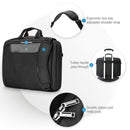 EVERKI Advance Briefcase 17.3'', Separate zippered accessory pocket, Front stash pocket, Trolley handle pass through strap, Ergonomic shoulder pad - Office Connect 2018