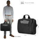 EVERKI Advance Briefcase 18.4'', Separate zippered accessory pocket, Front stash pocket, Trolley handle pass through strap, Ergonomic shoulder pad - Office Connect 2018