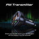PROMATE Wirless In-Car FM Transmitter with Handsfree & QC3.0. Bult-in Mic, Bluetooth, SD Card Slot, Frequency Range 87.5-108MHz, Output 5V/2.4A. Black Colour - Office Connect 2018