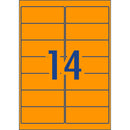 Avery Shipping Label L7163FO Flo Orange Laser 99.1x38.1mm 14up 25 Sheets - Office Connect 2018