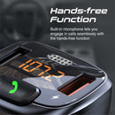 PROMATE Wirless In-Car FM Transmitter with Handsfree & QC3.0. Bult-in Mic, Bluetooth, SD Card Slot, Frequency Range 87.5-108MHz, Output 5V/2.4A. Black Colour - Office Connect 2018