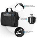 EVERKI Advance Briefcase 18.4'', Separate zippered accessory pocket, Front stash pocket, Trolley handle pass through strap, Ergonomic shoulder pad - Office Connect 2018