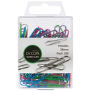 Dixon Paper Clips 28mm Metallic Coloured Pack 100 - Office Connect 2018