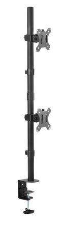 BRATECK 13"-32" Dual Vertical Articulating Monitor Stand. Max Load 8kgs per Monitor. Rotate, Tilt & Swivel. Clamp & Grommet Option Height Adjustable. Buit in Cable Mangement.  VESA 75x75 & 100x100 - Office Connect 2018