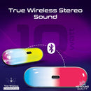 PROMATE 10W Wireless HD Bluetooth Portable Speaker with LED Lighting. Built-in 2200mAh Battery, Up to 10 Hours Playback, Connect 2x LUMIBAR for Stereo Sound, IPX5 Water-Resist AUX, USB, 180 Degree Light Show. - Office Connect 2018