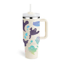 40 Oz Tumbler With Handle Straw Insulated, Stainless Steel Spill Proof Vacuum Coffee Cup Tumbler With Lid Tapered Mug Gifts For Valentine Lover Suitable For Car Gym Office Travel - Office Connect 2018