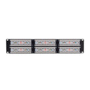 DYNAMIX 48 Port 19'' Cat6 UTP Patch Panel T568A & T568B Wiring. 2RU. 110x Terminations - Office Connect 2018