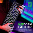 VERTUX HyperSpeed Mechanical Gaming Keyboard. RGB LED Backlit Keys. Built-in 2000mAh Battery. All Keys are Anti-Ghosting. Connects Wirelessly via Bluetooth or USB-C. 2000mAh Battery for 12 Hours Life - Office Connect 2018