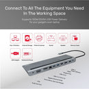 UNITEK 11-in-1 USB-C Ethernet Hub and Docking Station. MST - Triple Displays - HDMI + VGA + DisplayPort Power Delivery 85W, SD and MicroSD Card Reader. Laptop and Mobile JUNE Promo - Includes FREE C137W - Office Connect 2018