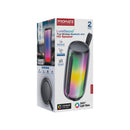PROMATE 8W Wireless HD Bluetooth Portable Speaker with LED Lighting. Built-in 2200mAh Battery, Up to 6 Hours Playback. Connect 2x for Stereo Sound, IPX4 Water-Resist 360 Degree Light Show. - Office Connect 2018