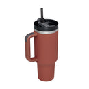 40 Oz Tumbler With Handle Straw Insulated, Stainless Steel Spill Proof Vacuum Coffee Cup Tumbler With Lid Tapered Mug Gifts For Valentine Lover Suitable For Car Gym Office Travel - Office Connect 2018