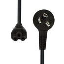 DYNAMIX 0.5M Flat Head 3-Pin to C5 Clover Shaped Female Connector 7.5A. SAA approved Power Cord. 0.75mm copper core. BLACK Colour. - Office Connect 2018