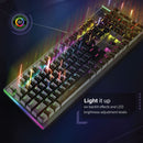 VERTUX High Performance Mechanical Gaming Keyboard with RGB Backlight. Blue Mechanical Keys for Faster Tactical Response.100% All-key Anti Ghosting. 6 Rainbow light effect - Office Connect 2018
