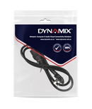 DYNAMIX 0.5M Flat Head 3-Pin to C13 Female Connector 7.5A SAA Approved Power Cord. 0.75mm copper core. BLACK Colour. - Office Connect 2018