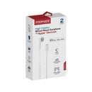PROMATE Apple MFI Certified HiFi Wired Mono Earbud with Call Button and Microphone. Inline Remote for Playback and Volume Control. Comfortable Silicone Ear Hooks and Noise Cancellation. White - Office Connect 2018