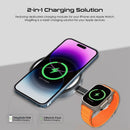 PROMATE 2-in-1 Pocket-Sized 15W Magsafe Wireless Charging Station. 3W Apple Watch Charger. Pocket-Sized Foldable Design. Includes 1m Cable. USB-C Port. - Office Connect 2018