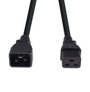 DYNAMIX 0.5M IEC 16A Power Extension Cord. (C20 Plug to C19 Socket) 1.5mm. BLACK COLOUR - Office Connect 2018