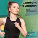 PROMATE In-Ear HD Bluetooth Earbud with Intellitouch & 300mAh Charging Case. Ergonomic Fit, up to 6-Hour Playback, 2x 40mAh Earphone Battery, Auto Pairing, Black Colour - Office Connect 2018