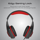 VERTUX Gaming High Fidelity Surround Sound Wired Over-ear Headset with High Grade Retractable Microphone.Noise Reduction Earpads. Adjustable Headband. Finely Tuned 40mm Drivers.3.5mm Input. Black/Red - Office Connect 2018